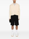 Jacquemus pleated ribbed cardigan