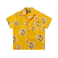 Denim Tears Bright Yellow Floral Wreath Print Camp Collar Short