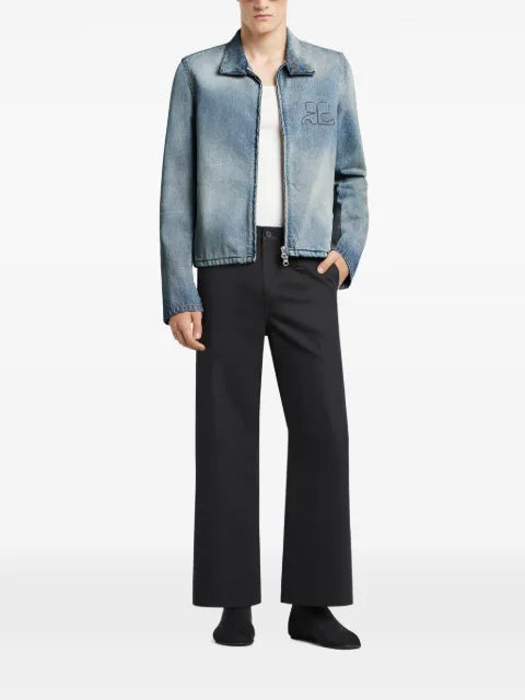 Courrèges City Shadow stand-up collar denim jacket