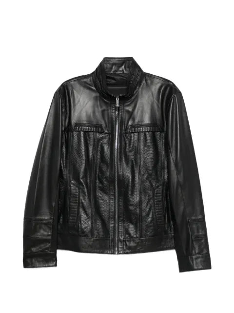 SERGIO MORETTI FIRENZE snakeskin-effect panelled jacket