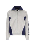 Balenciaga bodies knitted zip-up cardigan in grey/navy