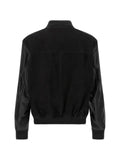 BOSS monogram-patch bomber jacket