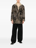 Ziggy Chen crinkled-finish double-breasted jacket