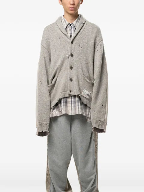 Maison MIHARA YASUHIRO sweatshirt combined knit cardigan