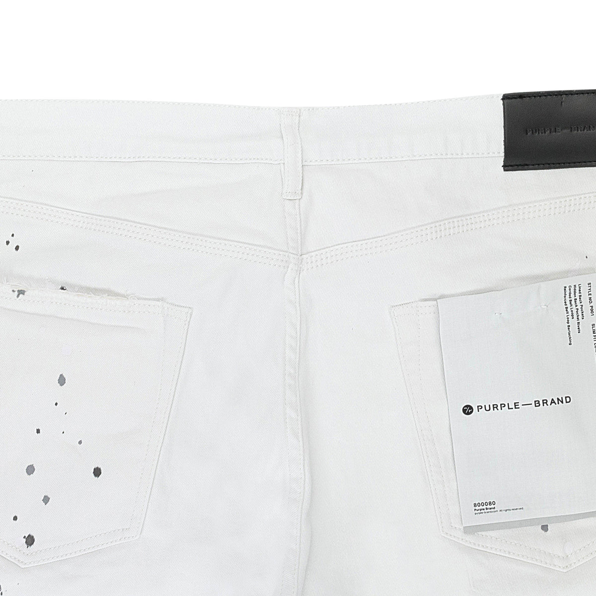 PURPLE BRAND PAINT BLOWOUT WHITE SKINNY JEANS