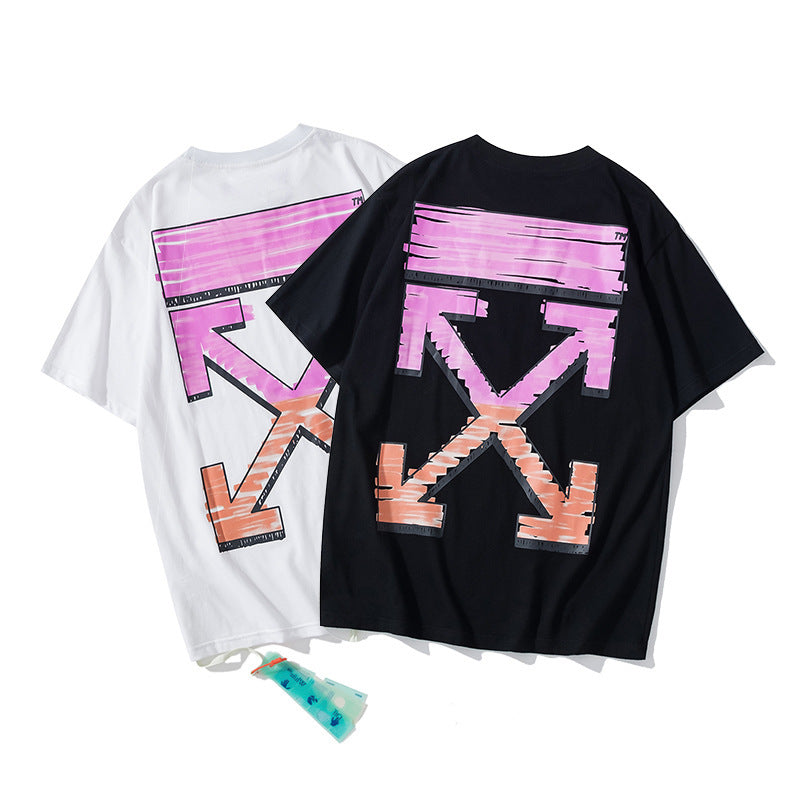 Off-White Arrow Gradient Graphic Short Sleeve Tee Streetwear Unisex