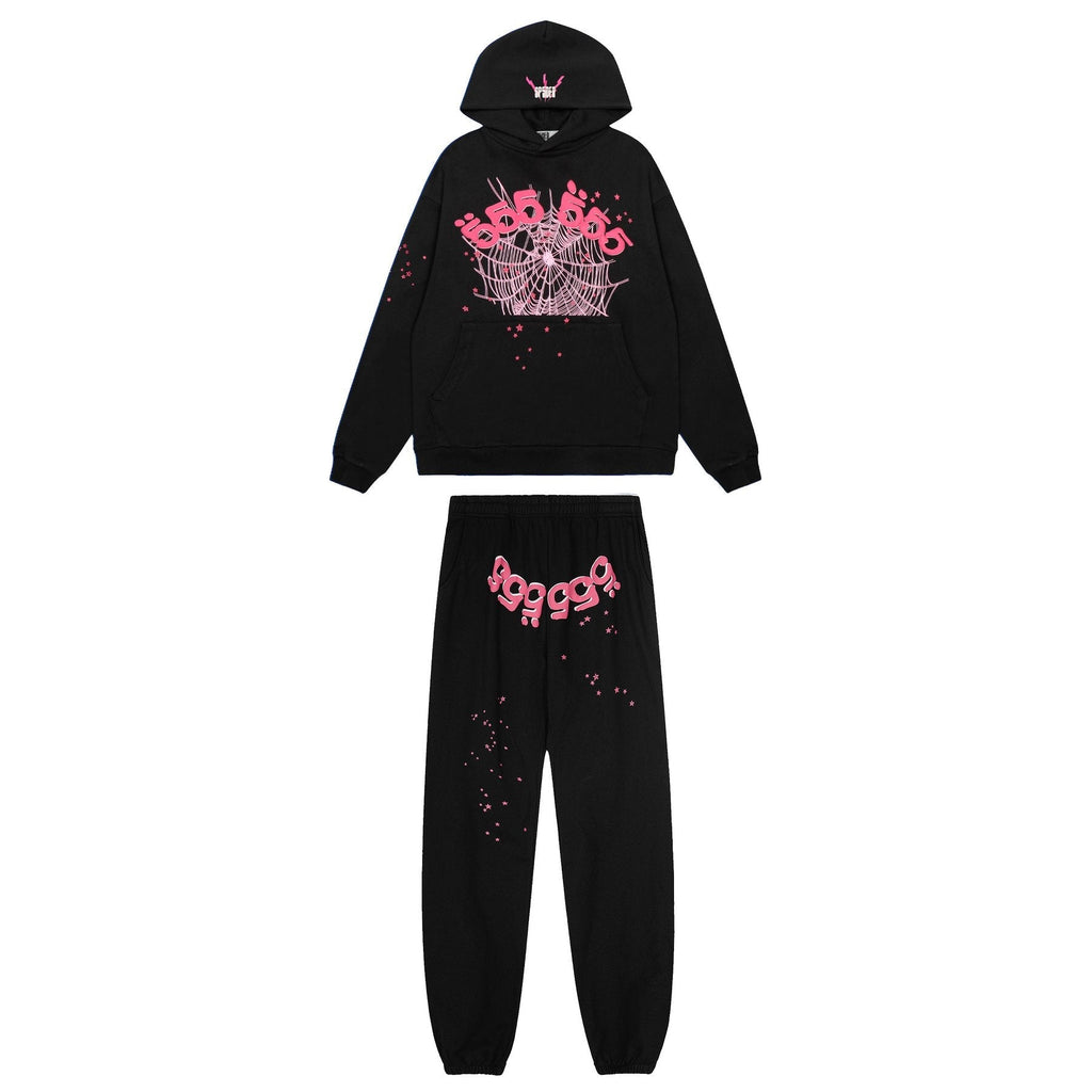 Sp5der Spiderweb Graphic Hoodie & Sweatpants Matching Set