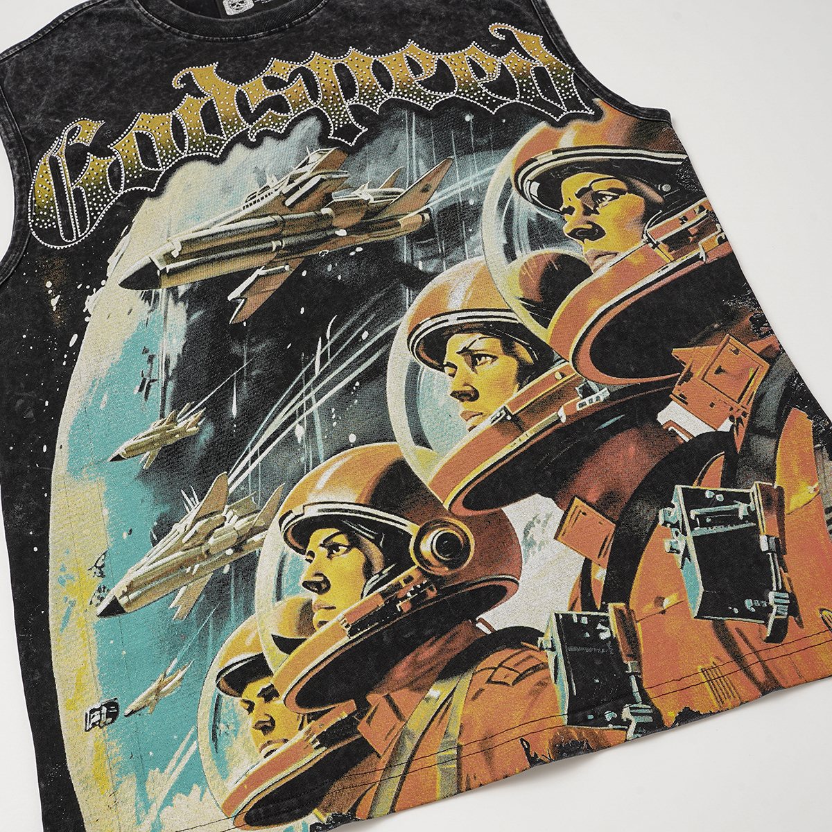 Godspeed Astronaut Graphic Sleeveless T-Shirt