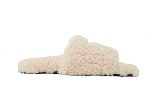 N** X Balenciaga Furry Slides White
